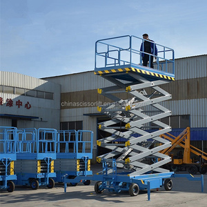 Plateforme de travail aérienne mobile à ciseaux de 300 kg à 500 kg, 10 m, hydraulique, sur roues, pour travaux en hauteur en extérieur - Product Image 5