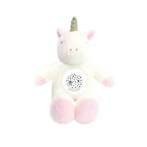 EPT grossista BO regalo squisita musica leggera proiezione coniglietto Pet peluche unicorno giocattoli di peluche