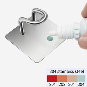 Ganci da parete alla moda ganci autoadesivi in acciaio inossidabile organizzazione della parete per la cucina - Product Image 5