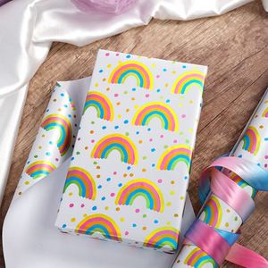 Factory Wholesale 80g Birthday Custom Luxury 43cm X 3m Metallic <b>Paper</b> <b>Roll</b> <b>Wrapping</b> <b>Paper</b> for Packaging - Product Image 4