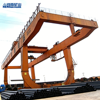 Kran Gantry Girder Ganda Tipe U yang Dipasang di Rel untuk Konstruksi Kereta Bawah Tanah 20 Ton 30 Ton 50 Ton dengan Troli Winch