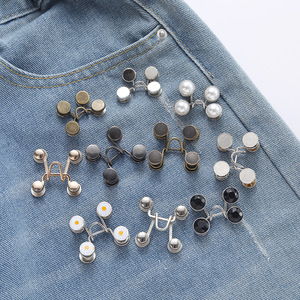 Technologie de placage en alliage pour jeans sans couture, taille ajustable, conception extensible/rétractable, bouton de fermeture à la taille - Product Image 2