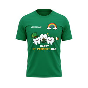 Maglietta Personalizzata per Dentisti e Igiene Orale a Tema San Patrizio - Regalo per Dentisti e Igieneisti - Product Image 2