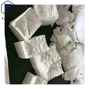 100% Cotton T Shirt Waste Cloth 20kg Each Cotton White Wiping Rags For Oil Absorb