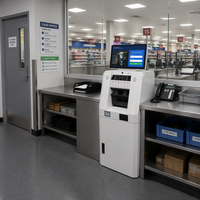 Compteur de billets haute capacité pour caisse d'hypermarché type Costco, machine de dépôt d'espèces Jinrui CDM-9000A pour audit de la rentabilité et dépôt de fonds