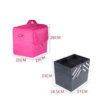 Étui à maquillage de luxe personnalisé, sac à outils professionnel portable pour les artistes en maquillage et en manucure, sac à cosmétiques portable avec plateau.