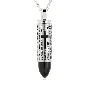 <span class=keywords><strong>Bullet</strong></span> Charm Halskette & Anhänger Parfüm flasche Edelstahl Damen Schießen Jagd Paar Halsketten Feuer bestattung Asche Schmuck - Product Image 5