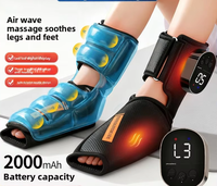 Nouveau masseur électrique pour pieds et chevilles avec compression par airbag, fonction de pétrissage et de chaleur ; Alimenté par batterie