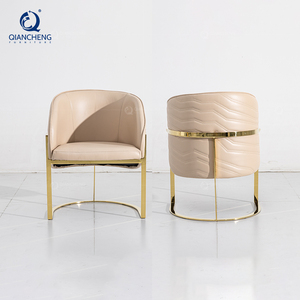 QIANCHENG – chaises de salle à manger de luxe <span class=keywords><strong>scandinave</strong></span>, vente en gros, restaurant, <span class=keywords><strong>velours</strong></span> <span class=keywords><strong>blanc</strong></span>, loisirs, hôtel - Product Image 5
