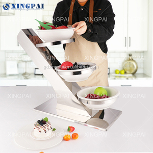 XINGPAI Fábrica al por mayor de acero inoxidable Catering Stand para la exhibición de alimentos de la boda Elevadores de alimentos Buffet - Product Image 1