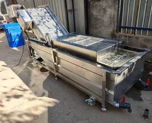 Machine de lavage et de nettoyage à bulles d'air industrielle pour légumes, fruits, olives, dattes, agrumes, citrons, pommes, laitues, moteur haute efficacité - Product Image 3