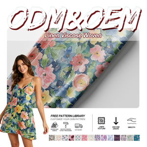 Tissu jersey imprimé en mélange de bambou et de nylon pour vêtements de performance, 220 GSM, forte extensibilité, vente en gros par rouleau - Product Image 1