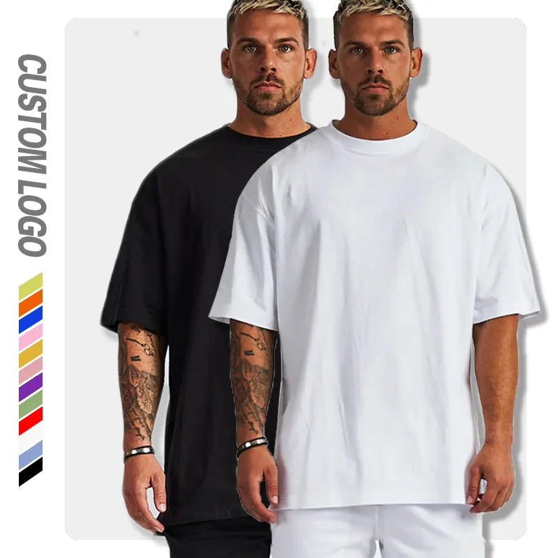 unisex 300 gsm luxury high quality white oversize plain coton custom design tshirts mit logo