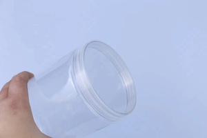 Tùy Chỉnh In Ấn Pet Nhựa Thực Phẩm Lưu Trữ Rõ Ràng <span class=keywords><strong>Cookie</strong></span> Vòng Jar Với Nắp Cho Kẹo Bao Bì - Product Image 3