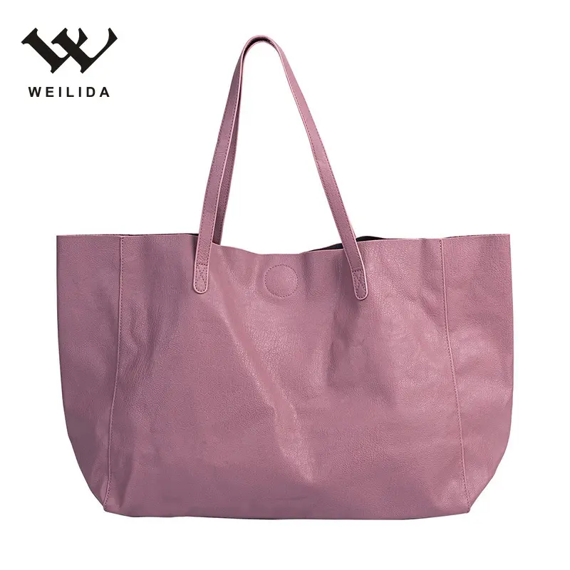 Toptan özel yeniden kullanılabilir çanta kadın çanta PU deri Tote moda kadınlar bayanlar kızlar için okul çantası moda isteğe bağlı WEILIDA