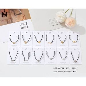 Stainless Steel <b>Bracelet</b> Pulsera 12Pcs <b>Set</b> Minimalist Charm Adjustable Women's Jewelry Fashion Accessory - Product Image 1