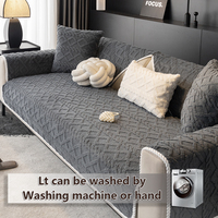 Housse de canapé en jacquard rayée de style nordique moderne, 100% polyester, antidérapante, lavable en machine, adaptée aux animaux domestiques, pour les salons