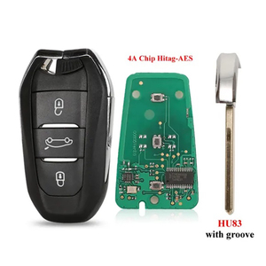 Clé Intelligente à Distance sans Clé 3 Boutons 433MHz 4A PCF7945 Puce ID46 <span class=keywords><strong>Peugeot</strong></span> <span class=keywords><strong>308</strong></span> 408 508 5008 Clé d'Urgence HU83/VA2 - Product Image 6