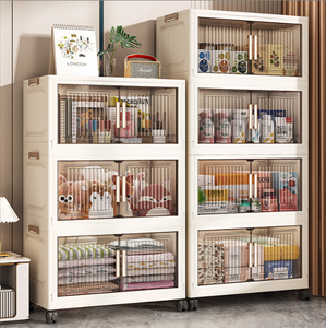 Armoire de rangement pliable multi-niveaux pour salon, 4 niveaux, <span class=keywords><strong>organisateur</strong></span> de vêtements pour bébé, pour chambre à coucher, cuisine - Product Image 2