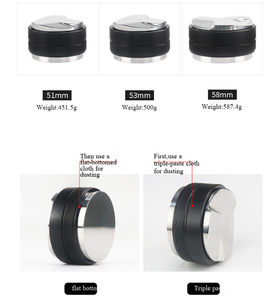 AMZ Distributeur de café chaud et inviolable 51MM 53MM 58MM Outil de nivellement de distribution <span class=keywords><strong>d</strong></span>'espresso à profondeur réglable en acier inoxydable - Product Image 2