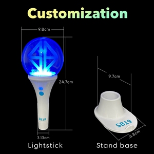 Bastone Luminoso LED Personalizzato Kpop in Nero e Rosa, Bacchetta Luminosa RGB per Concerti e <span class=keywords><strong>Feste</strong></span> - Product Image 2