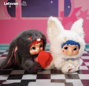 100% Auténtico Letsvan Wakuku V2 <span class=keywords><strong>Fox</strong></span> Bunny Trickor Treat Juguetes de Peluche de PVC Colgantes Muñecos de Moda Cajas Misteriosas Ciegas de 6 Piezas - Product Image 6