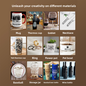 เครื่องแกะสลักเลเซอร์แบบลูกกลิ้ง Atomstack R6 สภาพใหม่ เทคโนโลยีไฟเบอร์เลเซอร์สำหรับโลหะ พื้นผิวโค้งทรงกระบอก แก้ว - Product Image 6