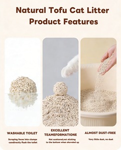 Yüksek Kaliteli Tozsuz Kolay Temizlenen Koku Kontrolü Yapan Kokulu Limon Elma Bebek Pudrası Gül Topaklanan Tofu Kedi Kumu - Product Image 5