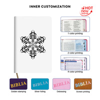 Service d'impression de livres religieux chrétiens à couverture rigide pour fabricants, vente en gros, couverture blanche de luxe, Bible cadeau