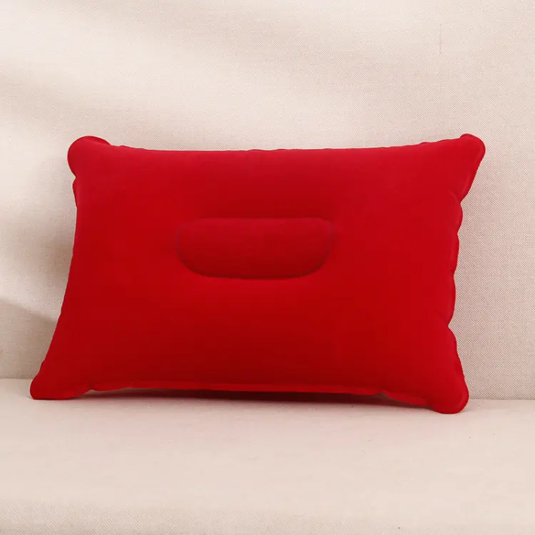 Маленькая квадратная Флокированная тканевая воздушная подушка компактная Сверхлегкая надувная подушка для кемпинга