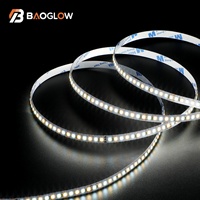 Bestseller 18W/M DC 24V IP20 Kupfer 8mm Flexible Schlangenlichter 3000K+6000K SMD2835 LED-Streifenlichter 3000K+6000K Warmweiß RoHS