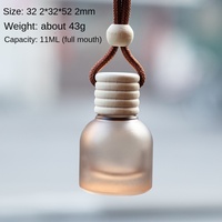 11ml Glas-Aromatherapieflasche für Auto, Mattiert, Leer, zum Aufhängen, für Ätherische Öle mit Erweiterungsmöglichkeit