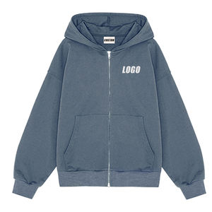 Ropa deportiva de invierno Vintage <span class=keywords><strong>Gym</strong></span> Fitness Workout <span class=keywords><strong>Outfit</strong></span> Mujeres Sudaderas con cremallera Color sólido Puff Impreso Ropa personalizada para damas - Product Image 1