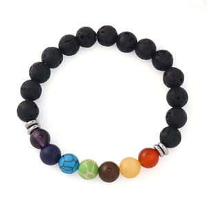 <span class=keywords><strong>Bracelet</strong></span> de guérison des <span class=keywords><strong>7</strong></span> <span class=keywords><strong>chakras</strong></span> pour femmes, en pierre de lave et œil de <span class=keywords><strong>tigre</strong></span> naturel, amulette, perles, <span class=keywords><strong>bracelet</strong></span> en pierres précieuses, bijoux de yoga, coffret cadeau - Product Image 5