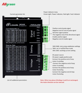ไดรเวอร์สเต็ปเปอร์ MC542E จากโรงงานจีน สำหรับมอเตอร์ 2 เฟส Nema23/34 4.2A DC20-50V สำหรับควบคุมการเคลื่อนที่ - Product Image 4