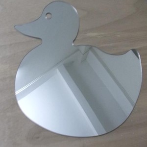 <b>Plastic</b> <b>Mirror</b> Silver Finish Single Sided Makeup <b>Mirror</b> - Product Image 3