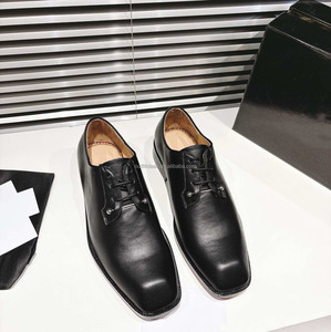 Chaussures de mariage pour homme en cuir véritable, grande taille 47, neuves avec boîte, chaussures derby en cuir verni, mocassins <span class=keywords><strong>à</strong></span> bout pointu, chaussures derby pour homme - Product Image 4