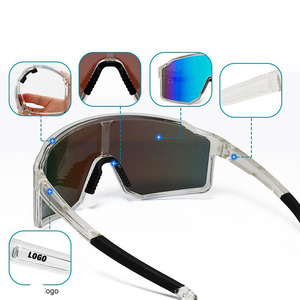 Lunettes de soleil de sport avec logo personnalisé, protection UV400 <span class=keywords><strong>CE</strong></span>, sans monture, Occhiali Da, lunettes de cyclisme, de course à pied, de pêche, OEM, lunettes de sécurité pour l'extérieur - Product Image 2