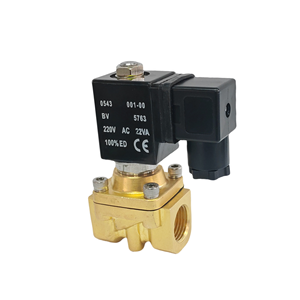 Kleqd מותג 2wa לחץ גבוה סולנואיד שסתום ac220 dc24 ישיר פועל בדרך כלל סגור 1/2 "16 בר פליז - Product Image 4