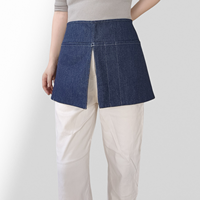 Tablier de style nordique en jean, demi-corps, sans manches, résistant à la saleté, tendance, durable, réutilisable, japonais, unisexe, pour le nettoyage