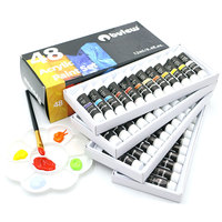 Bview Art 48 Couleurs 12ml Tube Peinture Acrylique Non Toxique pour Peinture