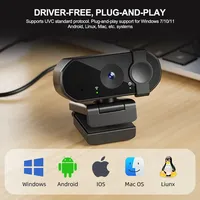 Cámara para PC PDAF Auto Focus Dual AI Micrófonos con cancelación de ruido La cámara funciona para Zoom/Teams/Google Meet