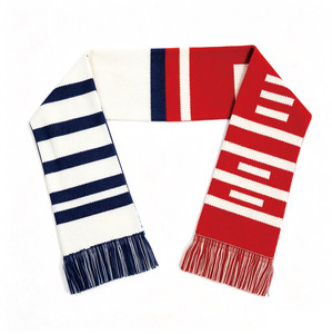 Écharpe en acrylique tricotée jacquard longue et durable avec pompons délicats pour supporters de basketball et de football, pour hommes, toutes saisons - Promotion - Product Image 6