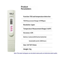 Stylo de mesure de la qualité de l'eau TDS-3 à trois boutons Ruixiangtong en stock, plage TDS 0-9990 ppm, détection de température, approvisionnement direct usine