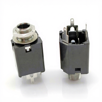 Prise audio carrée verticale PJ-612 6,35 mm 3 broches/5 broches pour haut-parleurs et microphones