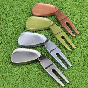 Golf Wedge Fork Zinc Alloy Electroplated Ball Repair <b>Tool</b> For Turf Maintenance - Product Image 1