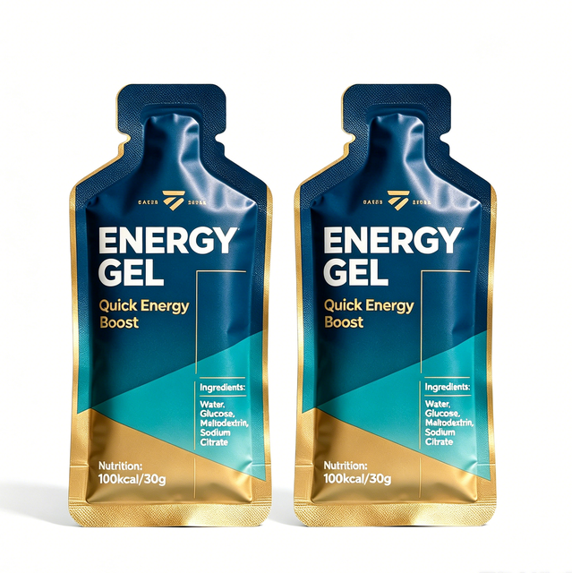 Custom Empty Senergy Gel Bottle Shaped Heat Sealable Small Aluminum Foil Pouch for Energy Gel Beverage Honey Sachet Pouch
