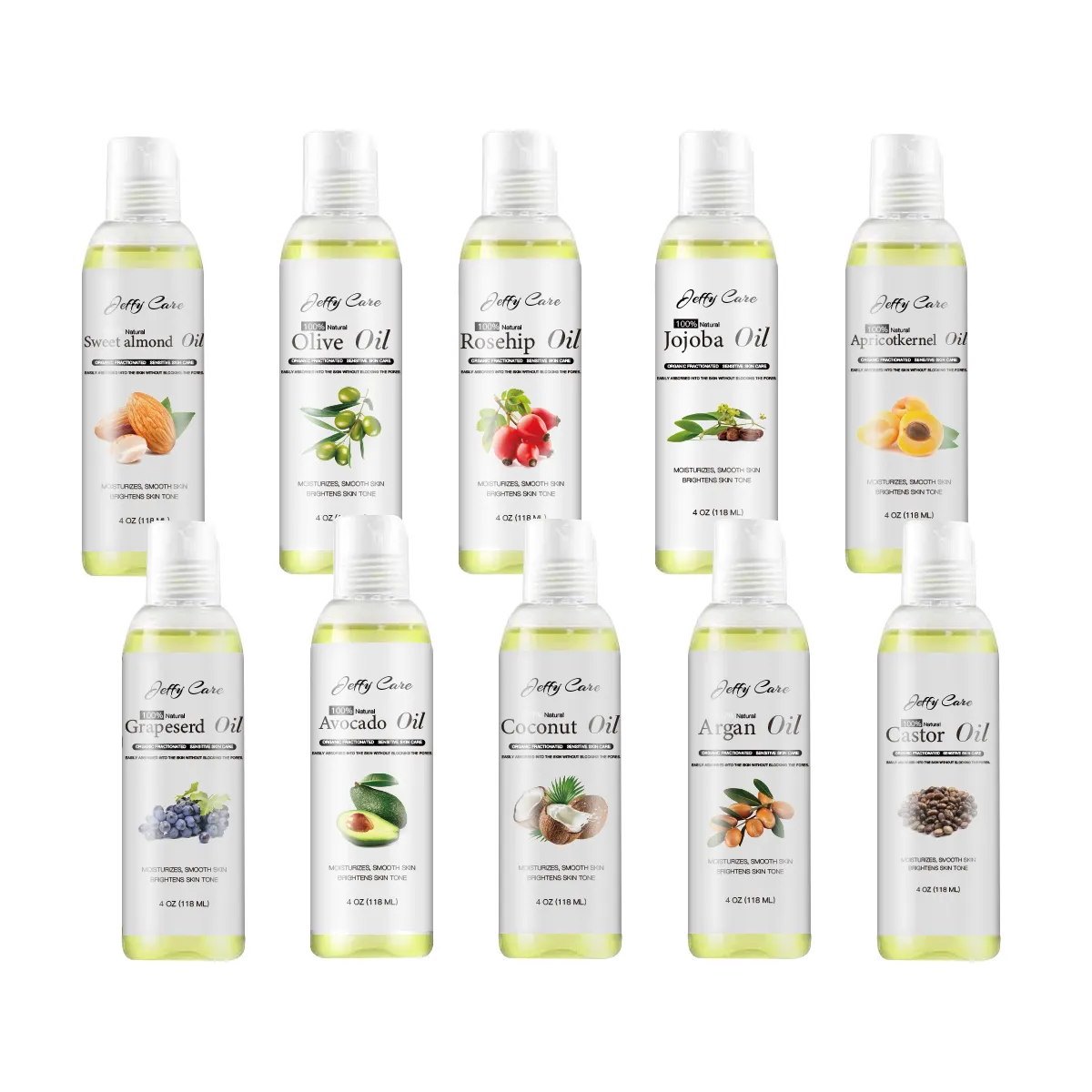 OEM/ODM marque privée soins de la peau relaxant naturel hydratant blanchissant huile de noix de coco corps huile de Massage essentielle pour la peau