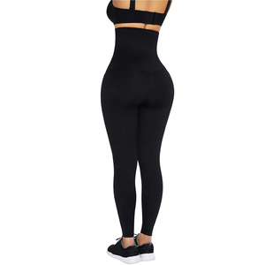 HEXIN Dropshipping Leggings <span class=keywords><strong>corsetto</strong></span> con cerniera nera Leggings a compressione a vita alta pantaloni da allenamento in vita - Product Image 5