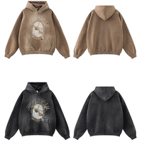 Vêtements de marque Autumn Cool, vestes à capuche épaisses originales Monkey Washed, impression numérique unisexe, sweats à capuche surdimensionnés pour hommes et femmes